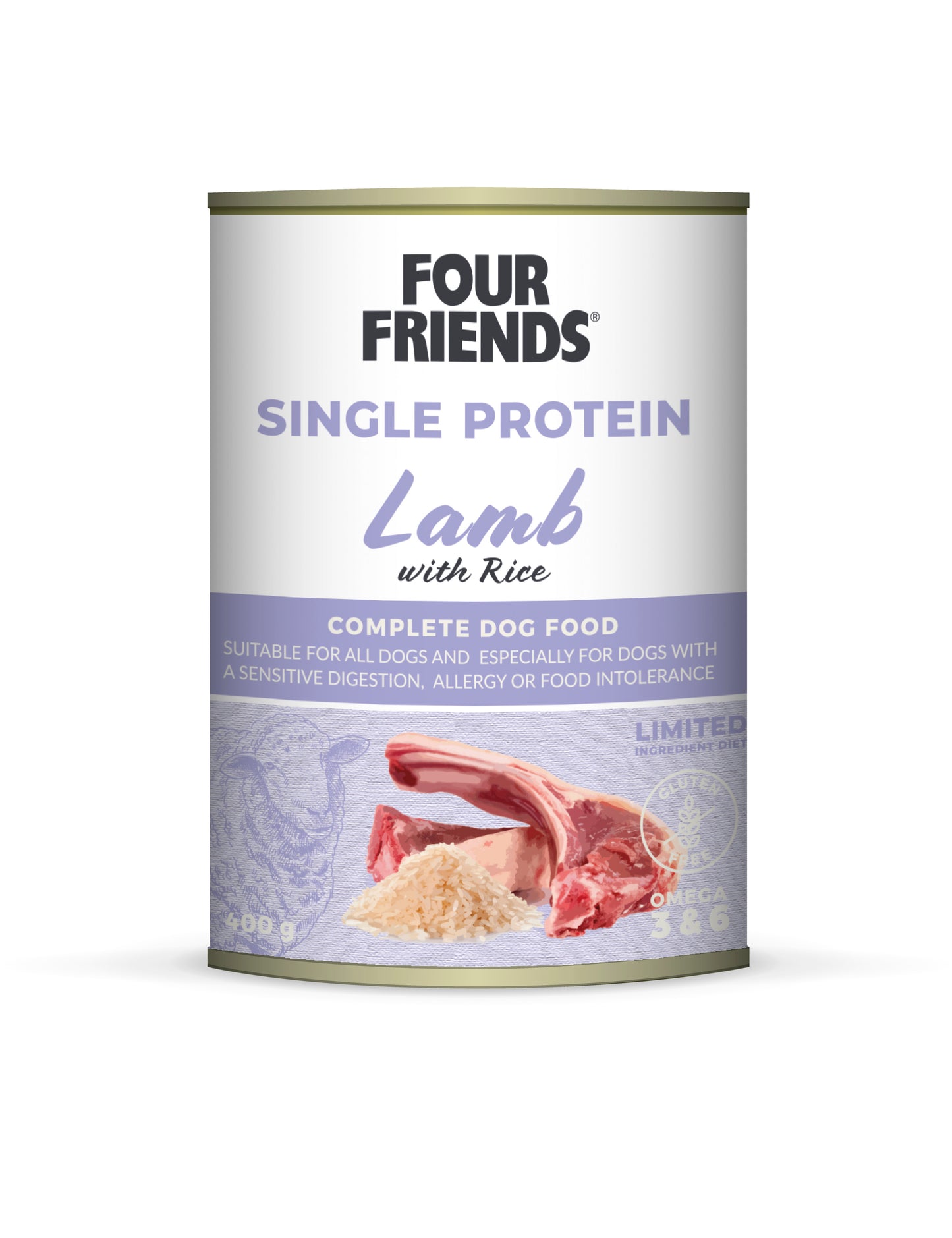 Four Friends Våtfoder Lamb & Rice 400 g