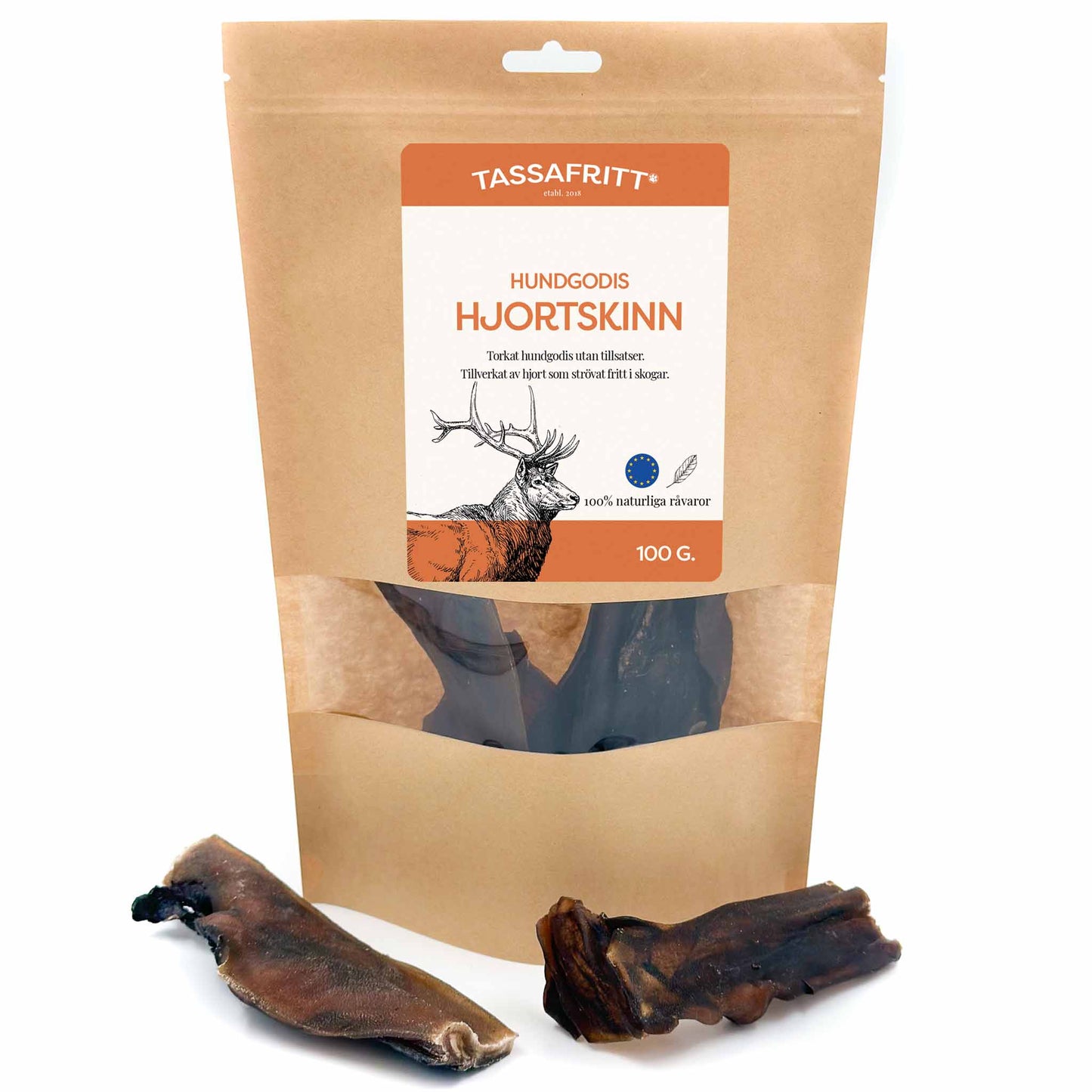 Tassafritt Hjortrulle/Hjortskinn 100 g