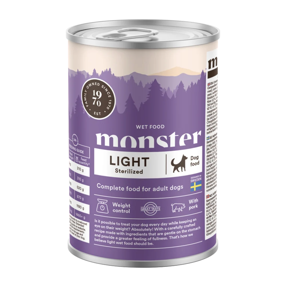 Monster Våtfoder Light/Sterilized 400g