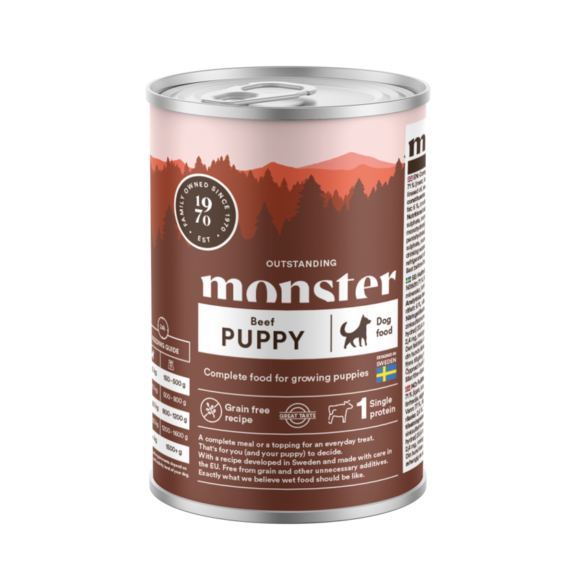 Monster Våtfoder Puppy Beef 400 g