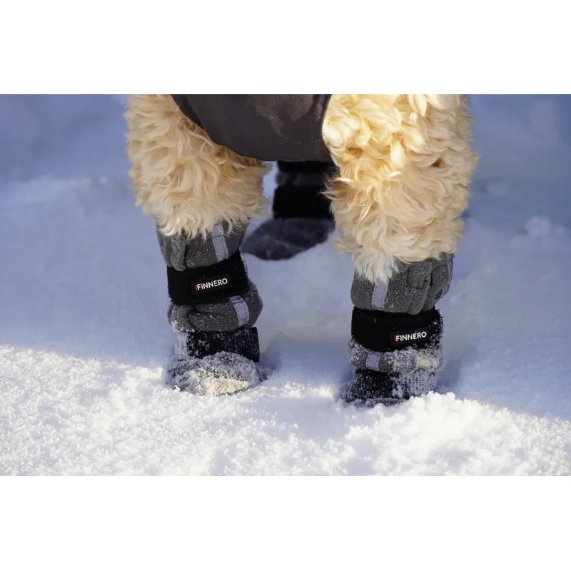 Fleecehundskor HALLA Grå 4-pack