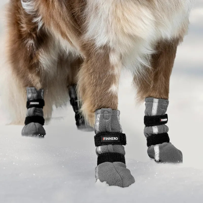 Fleecehundskor HALLA Grå 4-pack