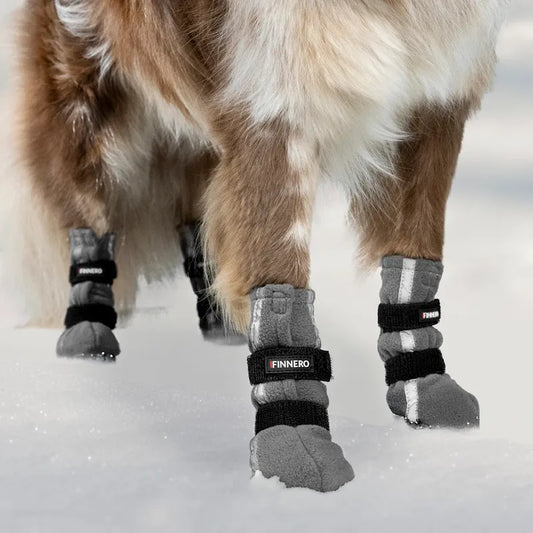 Fleecehundskor HALLA Grå 4-pack