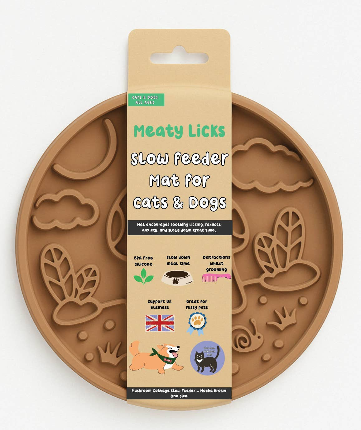 Meaty Licks Slow Feeder "Mushroom Cottage"