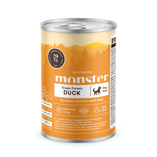 Monster Våtfoder Duck 400 g