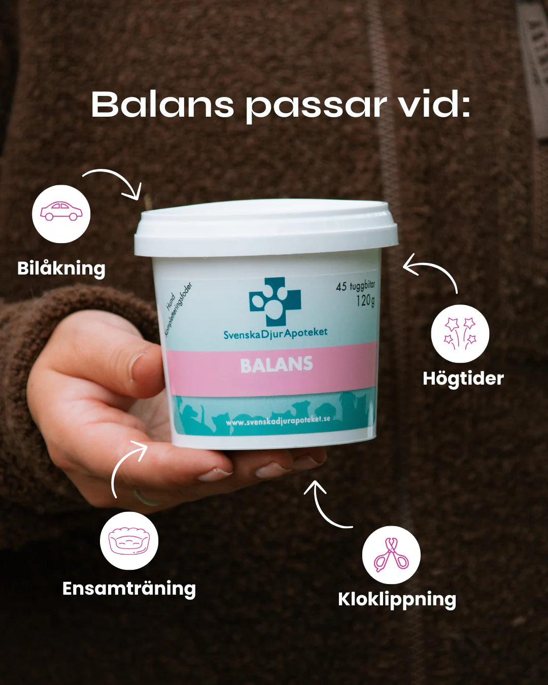 Svenska Djurapoteket Balans 45 st Tuggbitar