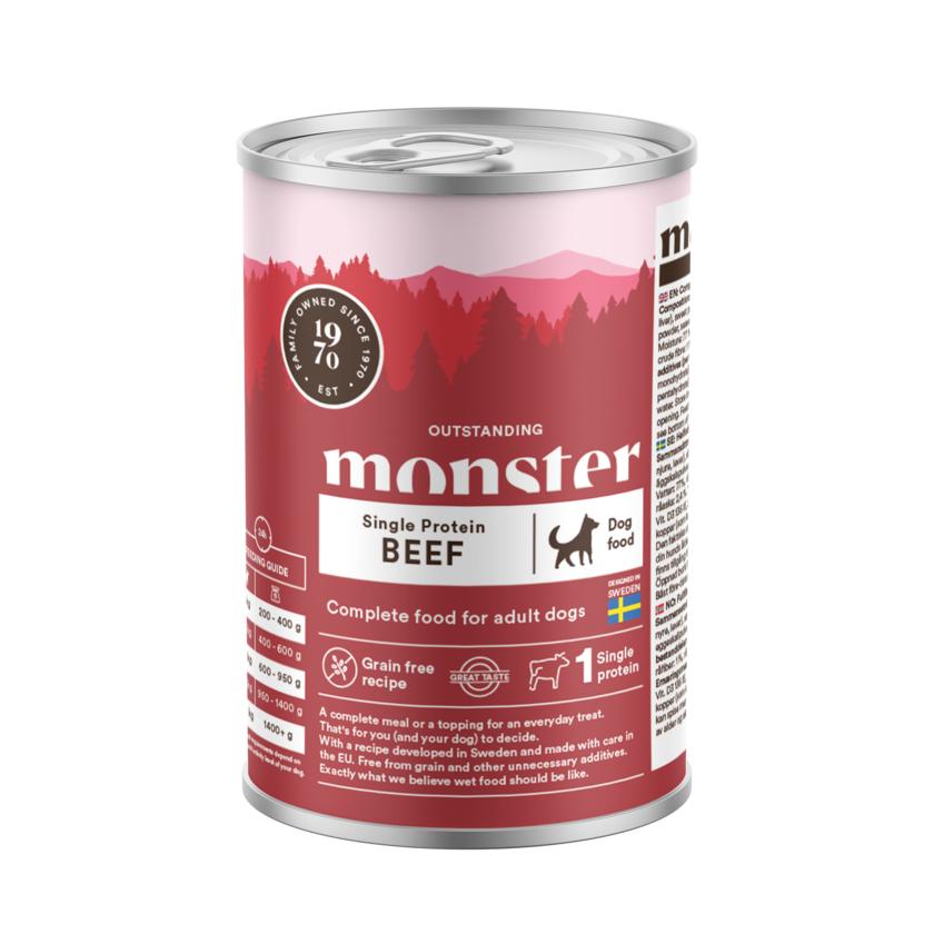 Monster Våtfoder Beef 400 g