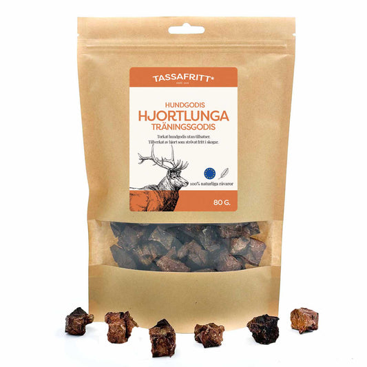 Tassafritt Träningsgodis Hjortlunga 80 g
