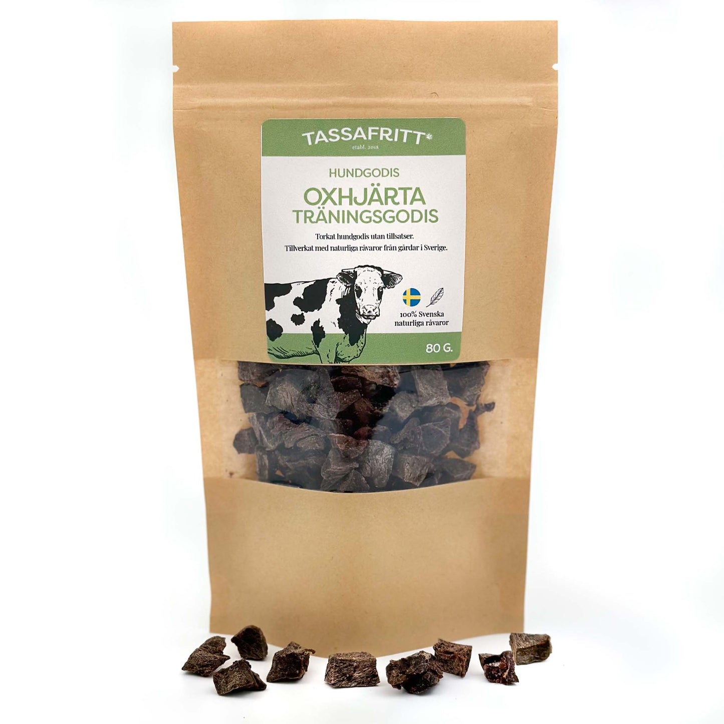 Tassafritt Träningsgodis Oxhjärta 80 g