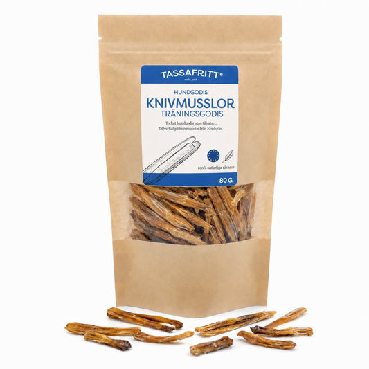 Tassafritt Knivmusslor 80g